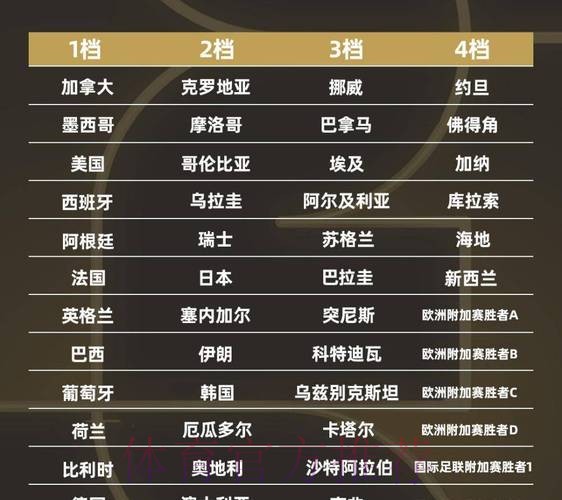 2026世界杯球队名单方法